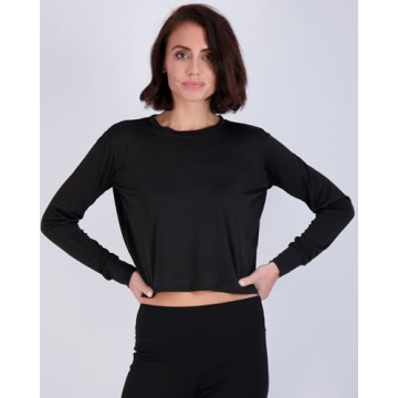 Women's Quick Dry Crop Tops for Yoga Gym Casual Wear
