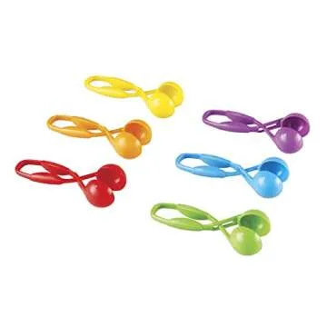 Learning Resources Squeezy Tweezers, Fine Motor Tools for Toddlers, Assorted Colors, Set of 6, Ages 3+