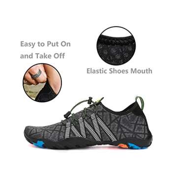 Kararao Womens Barefoot Water Shoes Breathable Quick Drying Aqua Shoes Anti Slip Beach Shoes Surfing Fishing River Kayaking