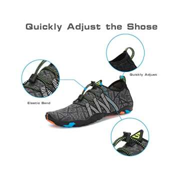 Kararao Womens Barefoot Water Shoes Breathable Quick Drying Aqua Shoes Anti Slip Beach Shoes Surfing Fishing River Kayaking