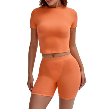 UNDER CLOUD Two Piece Outfits for Women Matching Lounge Sets Tracksuit Casual Workout Clothes Ribbed...