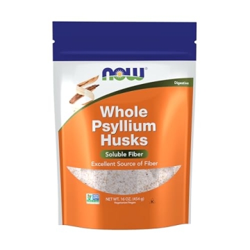 NOW Foods Supplements, Whole Psyllium Husks, Non-GMO Project Verified, Soluble Fiber, 16-Ounce