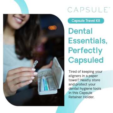 Capsule Dental - Dental Retainer Travel Case with Toothbrush & Tools