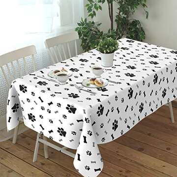 Puppy Paw Print Disposable Tablecloths 2-Pack