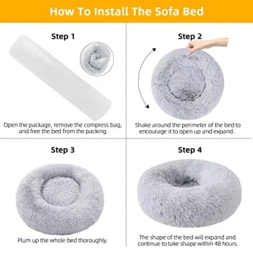 Cozy Cat Bed 20 Inch for Small Dogs and Cats Washable