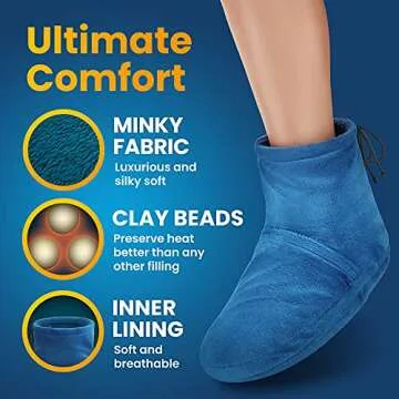 Microwaveable Booties for Cold Feet Relief and Comfort
