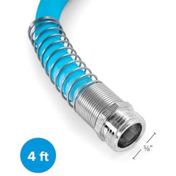 Camco EVOFlex 4-Ft RV Drinking Water Hose - Extra Flexible, Lead-Free, BPA-Free Design