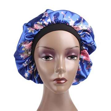 Qhome Luxury Satin Bonnet Cap for Comfortable Sleep