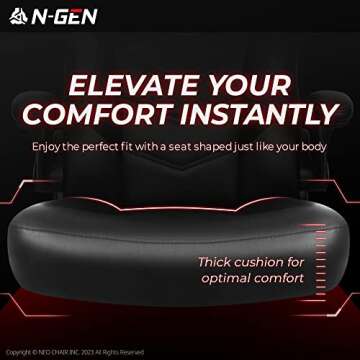 Ergonomic N-GEN Gaming Chair for Home Office Comfort
