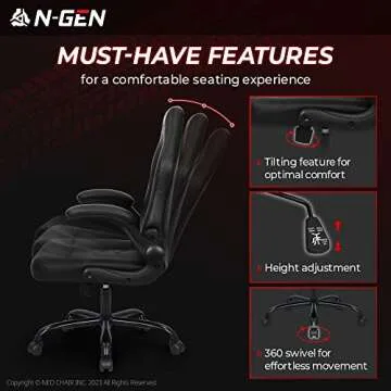 Ergonomic N-GEN Gaming Chair for Home Office Comfort