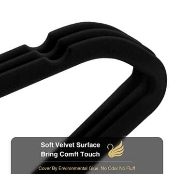 Ulimart Velvet Hangers -Hangers 50 Pack- Non Slip Hangers Heavy Duty Clothes Hangers - Hangers Non S...