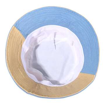 NLCAC Women's Color Block Bucket Hat - Trendy Sun Protection