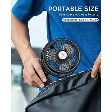 REENUO Portable Camping Fan LED Lights 40H Battery Life