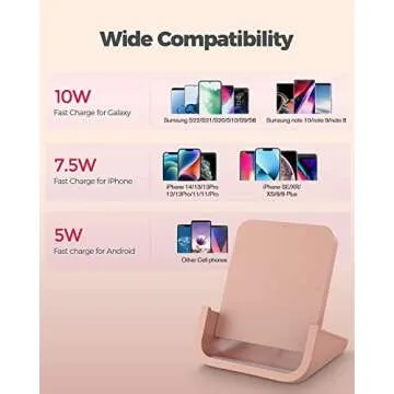 Fast YUWISS Wireless Charging Stand for iPhones and Samsung