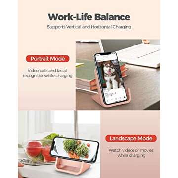 Fast YUWISS Wireless Charging Stand for iPhones and Samsung