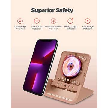 Fast YUWISS Wireless Charging Stand for iPhones and Samsung