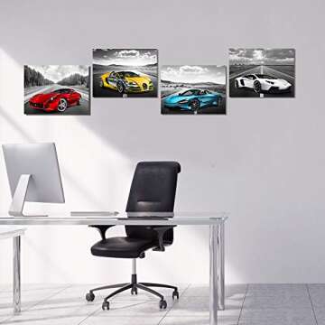 Dynamic Car Poster Wall Art - Perfect Gift For Car Enthusiasts