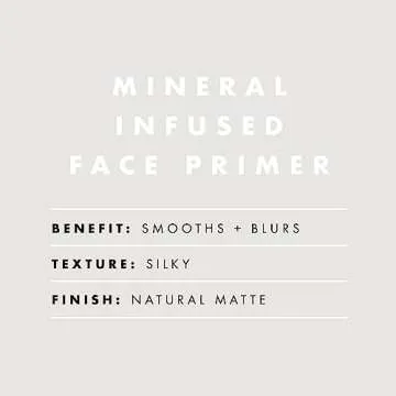 e.l.f. Mineral Infused Face Primer, Primer For A Smooth Foundation Base, Fills In Fine Lines & Refines Complexion, Vegan & Cruelty-free, Large