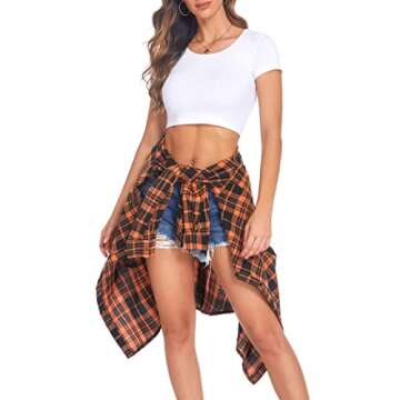 Stylish HOTOUCH Women's Plaid Flannel Shirt for Fall