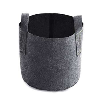 3 Gallon Grow Bag Felt Plant Pot (5 Pack), 9" X 10"