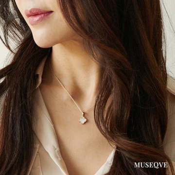 MUSEQVE Four Leaf Clover Necklace for Women