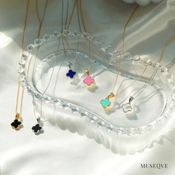 MUSEQVE Four Leaf Clover Necklace for Women