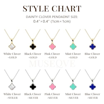 MUSEQVE Four Leaf Clover Necklace for Women