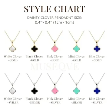 MUSEQVE Four Leaf Clover Necklace for Women