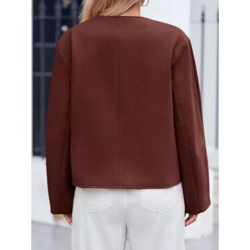 Cicy Bell Womens Cropped Wool Jackets for Stylish Winter Wear