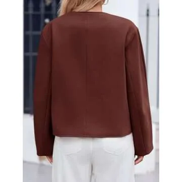 Cicy Bell Womens Cropped Wool Jackets for Stylish Winter Wear