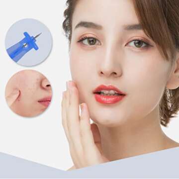 Professional 50pcs Disposable Blackhead and Blemish Remover Tools for Acne, Whitehead, Comedone Remo...