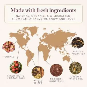 Plum Deluxe Variety Pack - Caffeine-Free Loose Leaf Tea Sampler with Unique Flavors