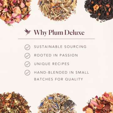 Plum Deluxe Caffeine-Free Tea Sampler for Relaxation