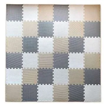 Foam Floor Tiles for Kids - Non-Toxic Soft Comfortable Baby Play Mat for Floor, Thick Tummy Time Mat, Interlocking Foam Tiles for Development & Crawling, Soft Cushioned Play mat for Babies 0-6 Months