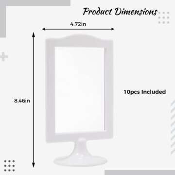 Homaisson 10 PCS Double-sided Standing Picture Frame, 4x6 Inch Pedestal Display Photo Frames for Wedding Bridal Shower Decor Table Number
