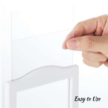 Homaisson 10 PCS Double-sided Standing Picture Frame, 4x6 Inch Pedestal Display Photo Frames for Wedding Bridal Shower Decor Table Number