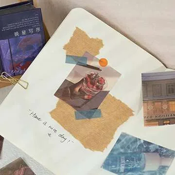 Huralona 400 Sheets Scrapbooking Material Paper Vintage Bullet Journaling Paper Collection DIY Decorative Craft Paper Journal Embellishment Supplies (Star)