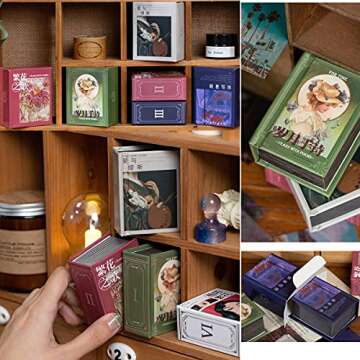 Huralona 400 Sheets Scrapbooking Material Paper Vintage Bullet Journaling Paper Collection DIY Decorative Craft Paper Journal Embellishment Supplies (Star)