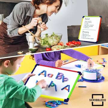 Magnetic Dry Erase Board for Kids - ScribbleDo 9"x12"