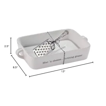 Mud Pie Macaroni and Cheese Baker and Cheese Grater Serving Set