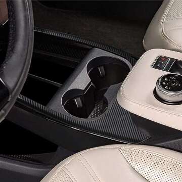 BestEvMod for Mach E Center Console Trim Sticker Cover Accessories Compatible with 2021-2024 Mustang...