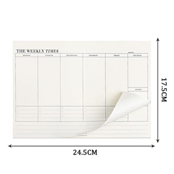 60 Sheets Weekly Planner Notepad for Effortless Organization