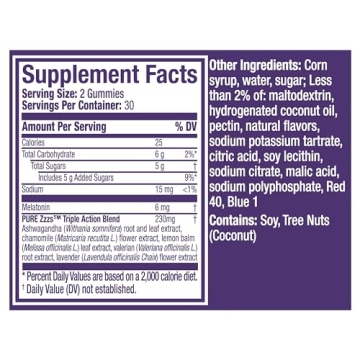 ZzzQuil PURE Zzzs Triple Action Gummies for Deep Sleep