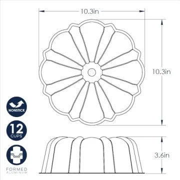 Nordic Ware Treat Bundt Pan Lightweight 12-Cup Bakeware