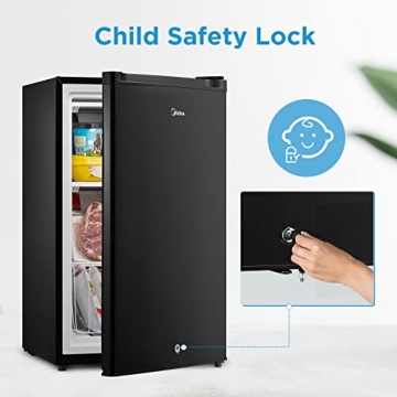 Midea MRU03M2ABB 3.0 Cu Ft Upright Freezer - Black