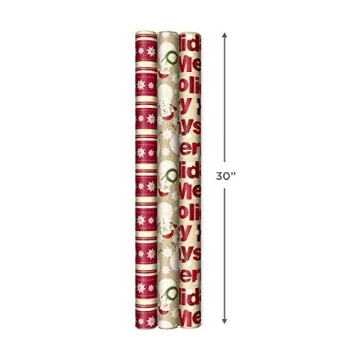 Hallmark Reversible Christmas Gift Wrapping Paper Set
