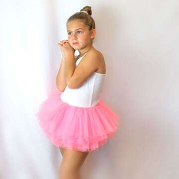 My Lello Turquoise Big Girls 10-Layer Short Ballet Tulle Tutu Skirt (4T-10yr)