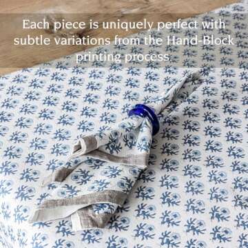 Hand-Blocked Cotton Napkins for Elegant Dining