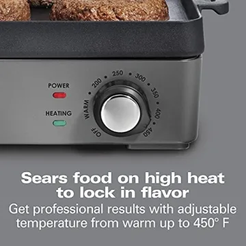 Hamilton Beach Cast Iron Electric Grill for Family Meals