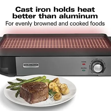 Hamilton Beach Cast Iron Electric Grill for Family Meals